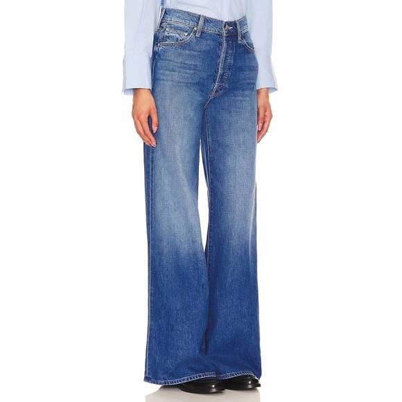 NEW MOTHER ditcher roller sneak jean in heart throb - Picture 2 of 4